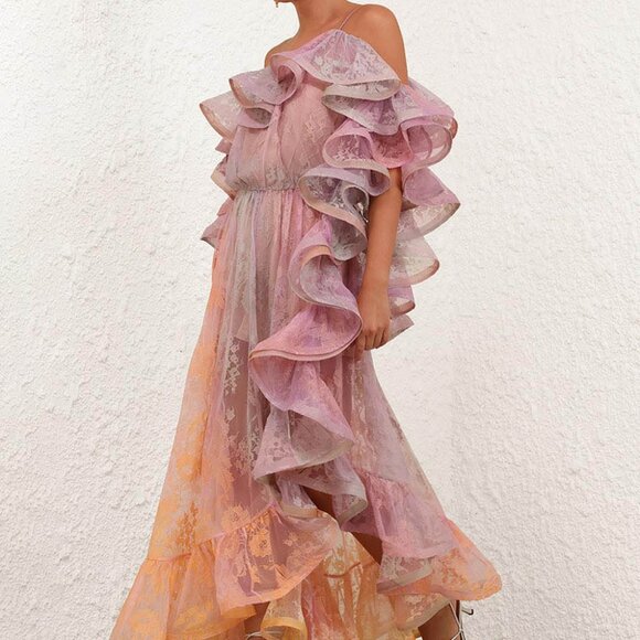 Zimmermann DAWNING Lace Midi Dress - Picture 6 of 13